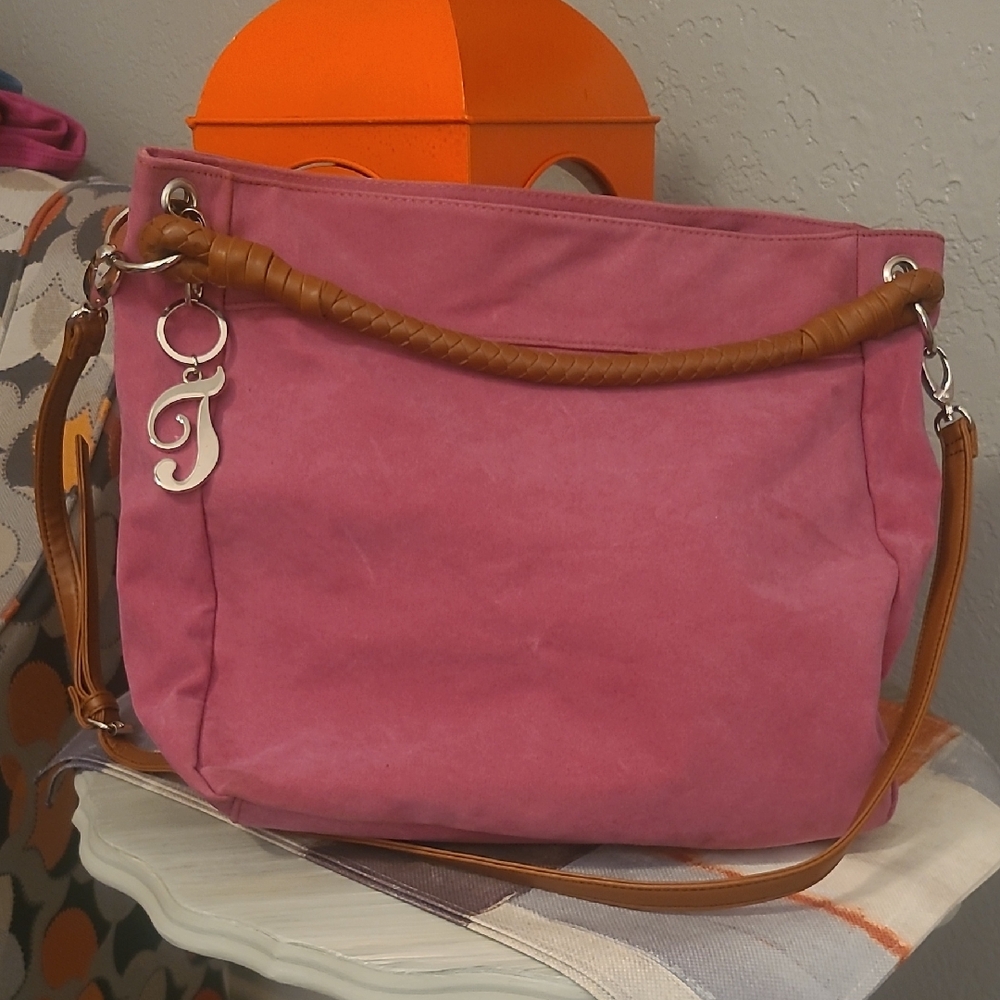 twiggy LONDON Pink and Tan Shoulder Bag